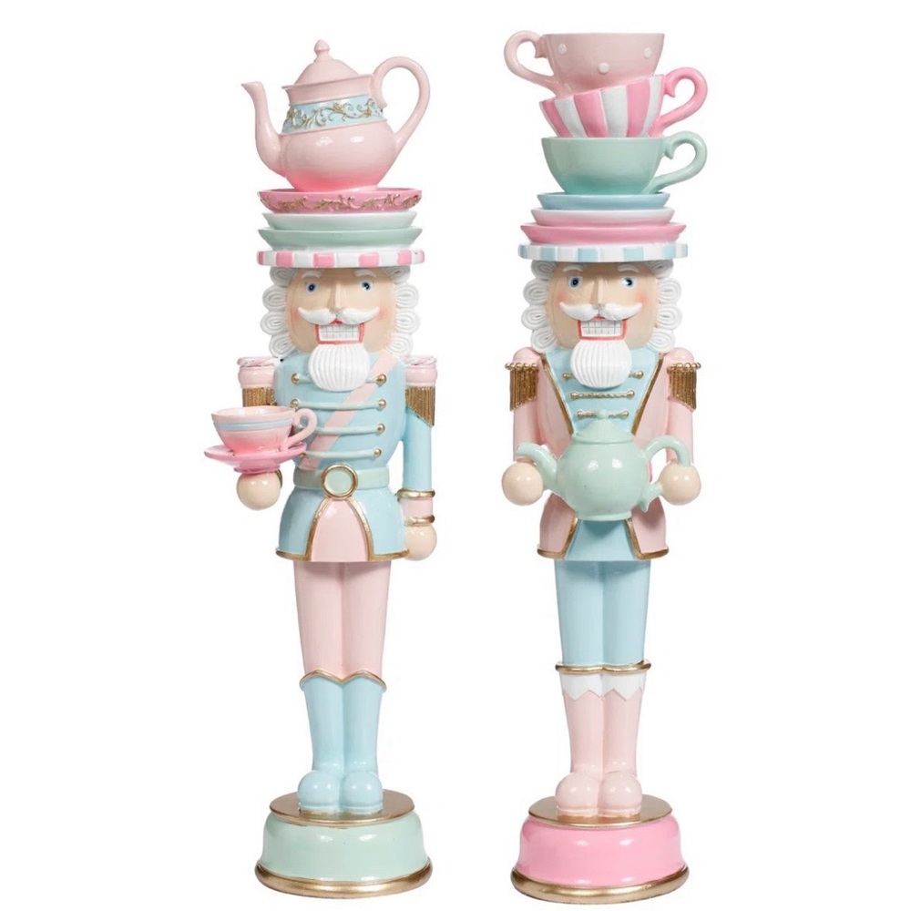 Nutcracker Figurines Set - Pink and Blue